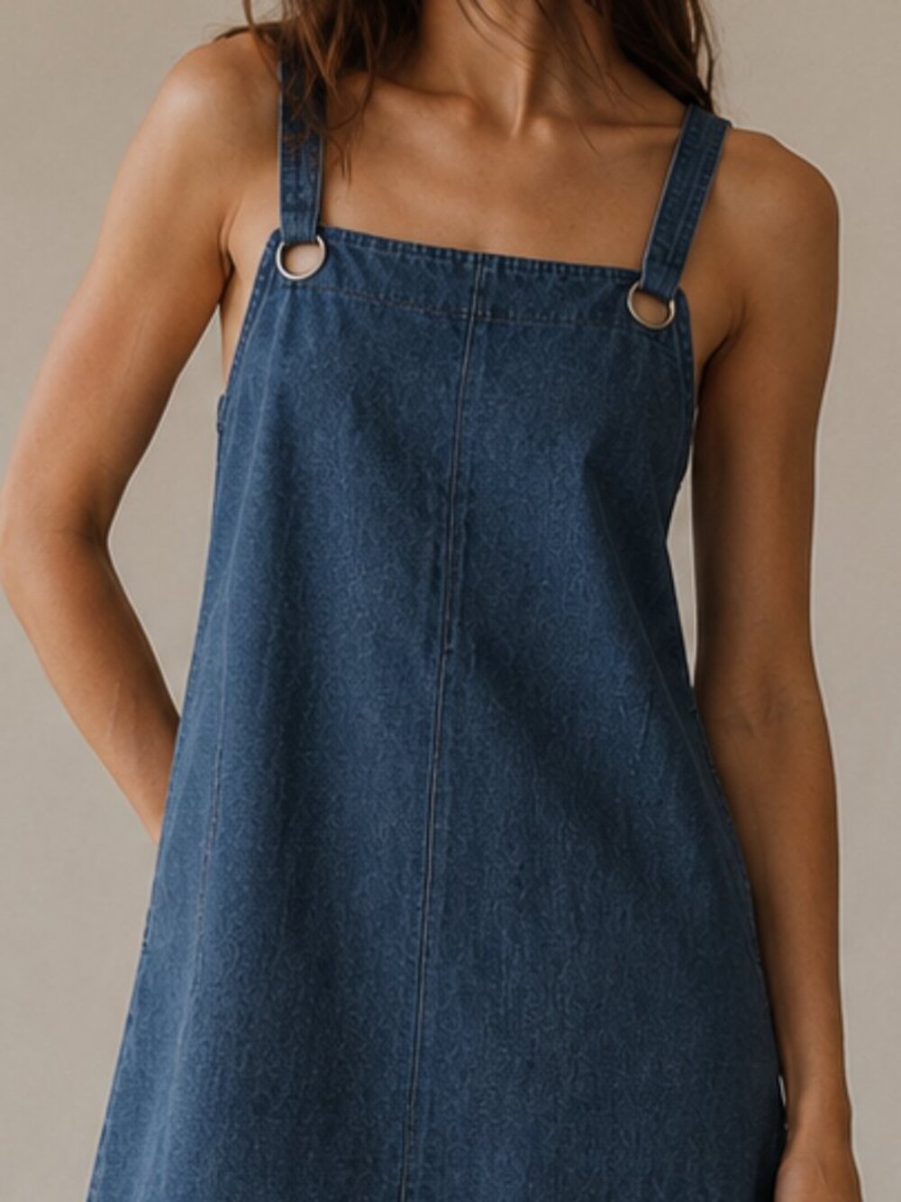 Rag & Bone Soft Denim Pinafore Overall Dress A-Line Zipper Back 90s Layering 10 - Picture 7 of 15